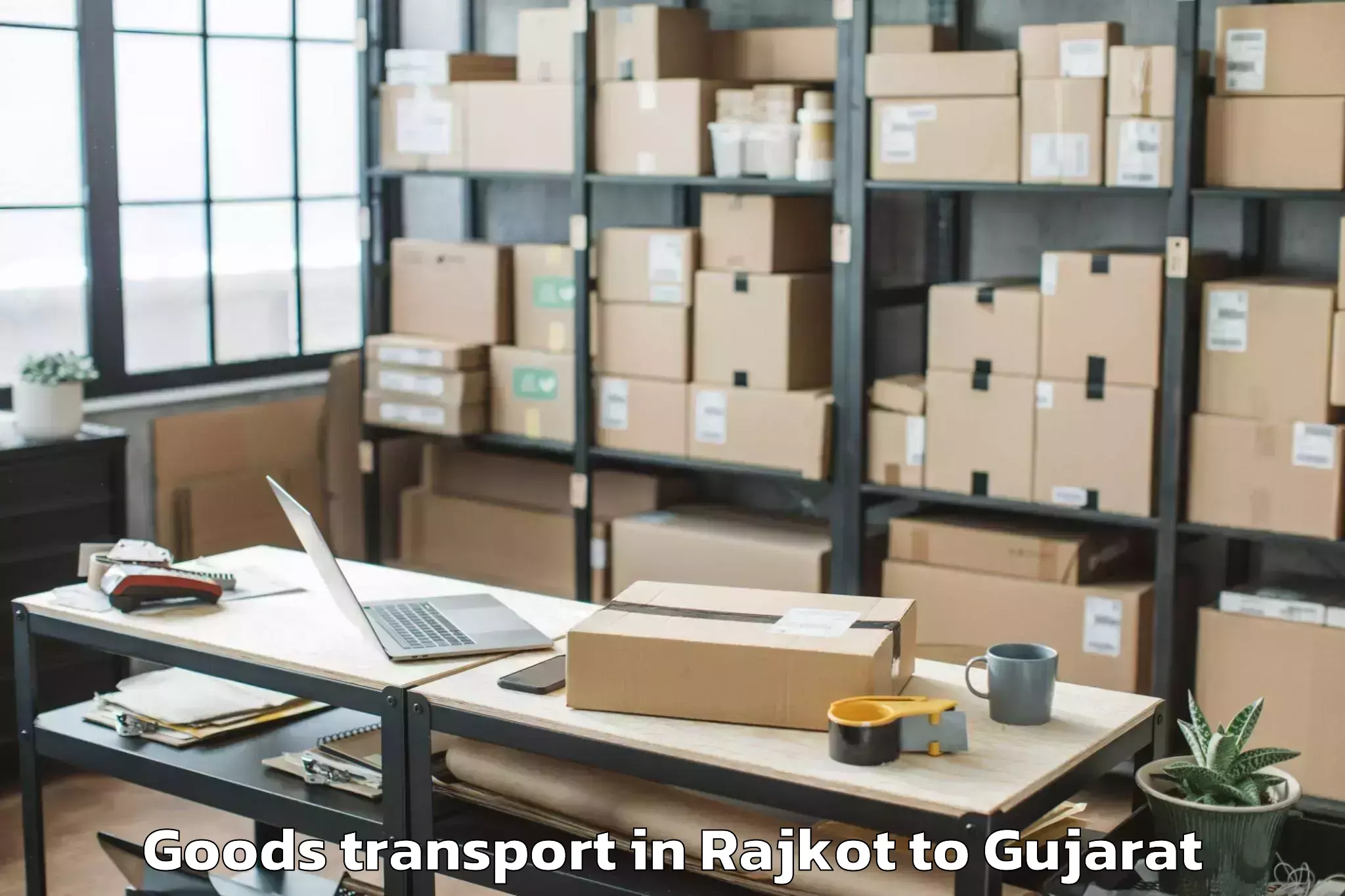 Hassle-Free Rajkot to Bhiloda Goods Transport